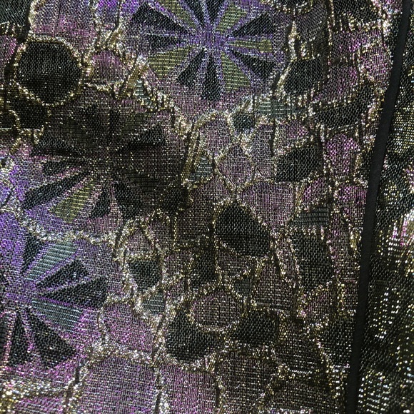 Pink and gold glittery floral urban outfitters cocktail dress - Picture 9 of 11